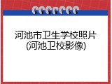 河池市卫生学校照片(河池卫校影像)