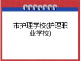 市护理学校(护理职业学校)