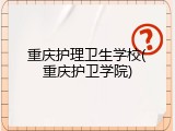 重庆护理卫生学校(重庆护卫学院)