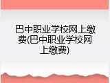 巴中职业学校网上缴费(巴中职业学校网上缴费)