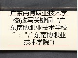 广东南博职业技术学校(改写关键词“广东南博职业技术学校”："广东南博职业技术学院")