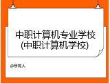 中职计算机专业学校(中职计算机学校)