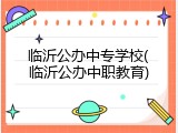 临沂公办中专学校(临沂公办中职教育)