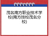 茂名南方职业技术学校(南方技校茂名分校)