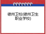 德州卫校(德州卫生职业学校)