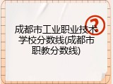 成都市工业职业技术学校分数线(成都市职教分数线)