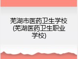 芜湖市医药卫生学校(芜湖医药卫生职业学校)