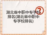 湖北省中职中专学校排名(湖北省中职中专学校排名)