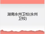 湖南永州卫校(永州卫校)