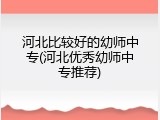 河北比较好的幼师中专(河北优秀幼师中专推荐)