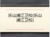 乐山浦江卫校(乐山浦江卫校)