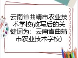 云南省曲靖市农业技术学校(改写后的关键词为：云南省曲靖市农业技术学校)