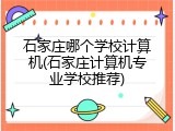 石家庄哪个学校计算机(石家庄计算机专业学校推荐)