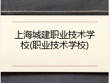 上海城建职业技术学校(职业技术学校)
