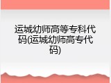 运城幼师高等专科代码(运城幼师高专代码)