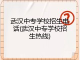 武汉中专学校招生电话(武汉中专学校招生热线)