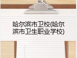 哈尔滨市卫校(哈尔滨市卫生职业学校)