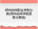 郑州幼师职业学院分数(郑州幼师学院录取分数线)