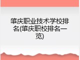 肇庆职业技术学校排名(肇庆职校排名一览)