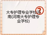 大专护理专业学校河南(河南大专护理专业学校)