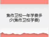 焦作卫校一年学费多少(焦作卫校学费)