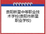 贵阳新星中等职业技术学校(贵阳市新星职业学校)