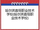 哈尔滨嘉恒职业技术学校(哈尔滨嘉恒职业技术学校)