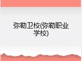 弥勒卫校(弥勒职业学校)