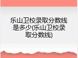 乐山卫校录取分数线是多少(乐山卫校录取分数线)