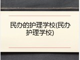 民办的护理学校(民办护理学校)