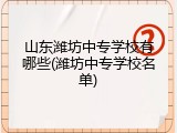 山东潍坊中专学校有哪些(潍坊中专学校名单)