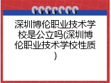 深圳博伦职业技术学校是公立吗(深圳博伦职业技术学校性质)