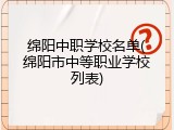 绵阳中职学校名单(绵阳市中等职业学校列表)