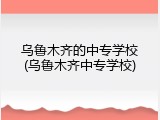 乌鲁木齐的中专学校(乌鲁木齐中专学校)