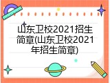 山东卫校2021招生简章(山东卫校2021年招生简章)
