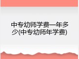 中专幼师学费一年多少(中专幼师年学费)