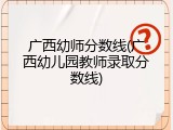 广西幼师分数线(广西幼儿园教师录取分数线)
