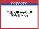 普通大中专学校(中等专业学校)