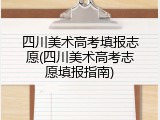 四川美术高考填报志愿(四川美术高考志愿填报指南)