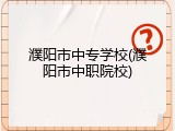 濮阳市中专学校(濮阳市中职院校)