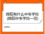 绵阳有什么中专学校(绵阳中专学校一览)