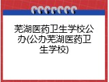 芜湖医药卫生学校公办(公办芜湖医药卫生学校)
