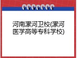 河南漯河卫校(漯河医学高等专科学校)