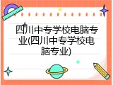四川中专学校电脑专业(四川中专学校电脑专业)