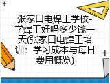 张家口电焊工学校-学焊工好吗多少钱一天(张家口电焊工培训：学习成本与每日费用概览)
