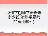 沧州学厨师学费贵吗多少钱(沧州学厨师的费用解析)