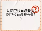 沈阳卫校有哪些(沈阳卫校有哪些专业？)