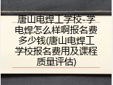 唐山电焊工学校-学电焊怎么样啊报名费多少钱(唐山电焊工学校报名费用及课程质量评估)