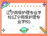 辽宁高级护理专业学校(辽宁高级护理专业学校)