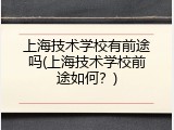 上海技术学校有前途吗(上海技术学校前途如何？)